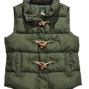 Jcrew vintage toggle puffer vest